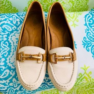 Aerosoles White Leather Loafers